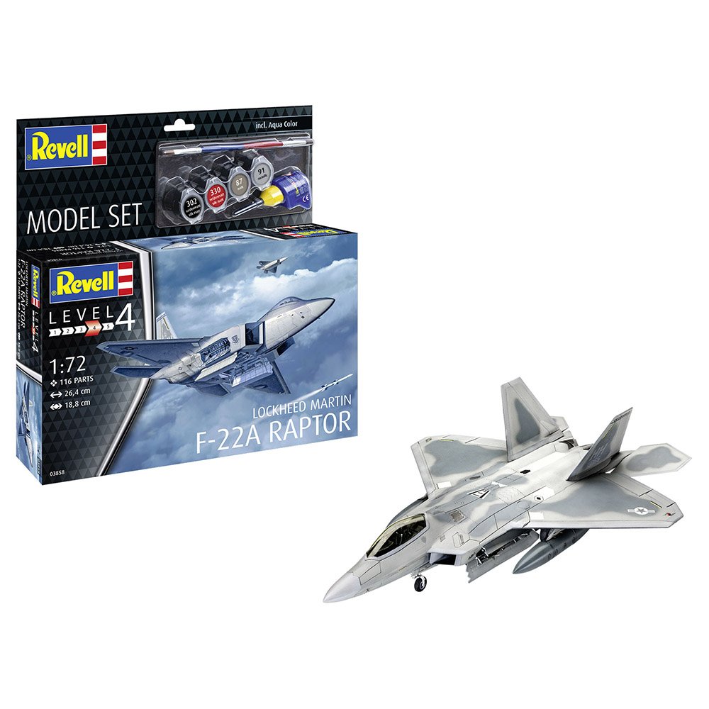 REVELL 1/72 MODEL SET LOCKHEED MARTIN F-22A RAPTOR