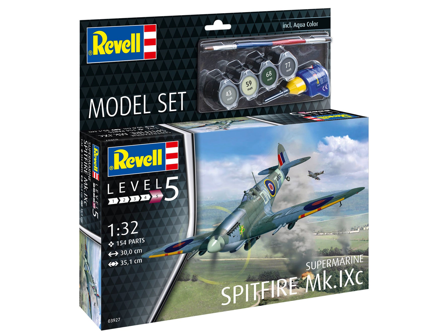 REVELL 1/32 MODEL SET SUPERMARINE SPITFIRE MK.IXC