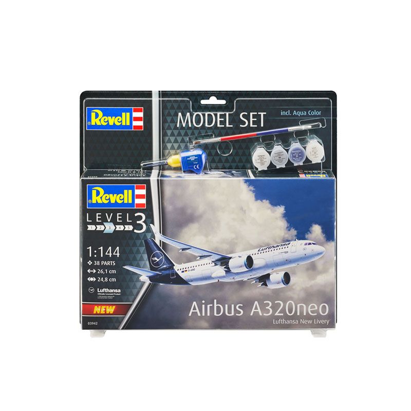 REVELL 1/144 MODEL SET AIRBUS A320NEO LUFTHANSA