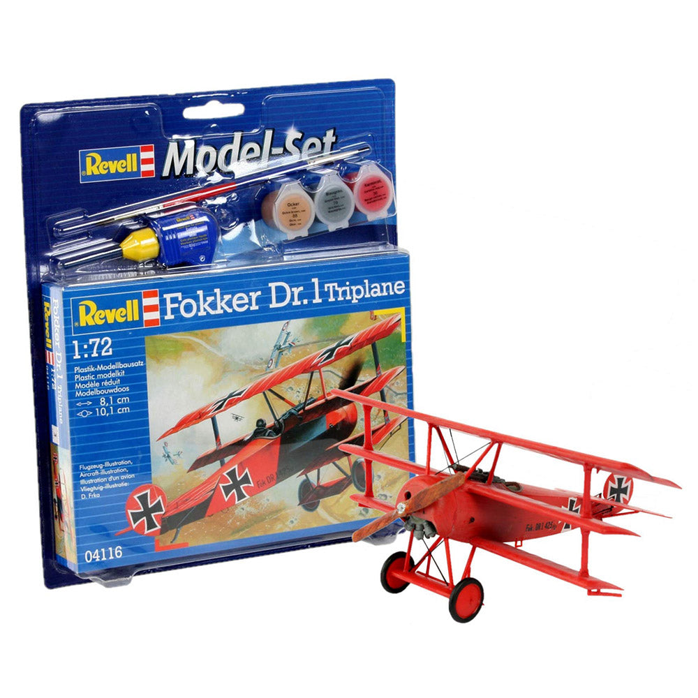 REVELL 1/72 MODEL SET FOKKER DR1 TRIPLANE