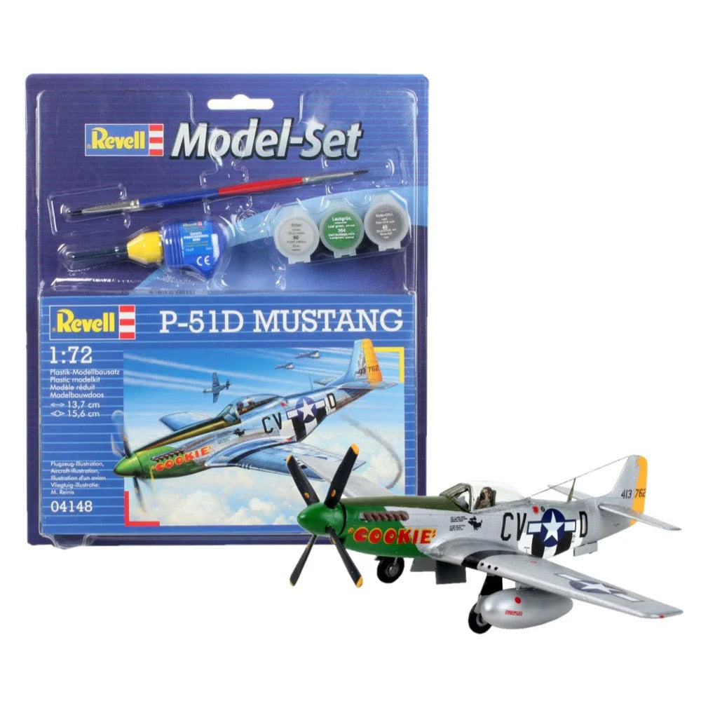 REVELL 1/72 MODEL SET P-51D MUSTANG