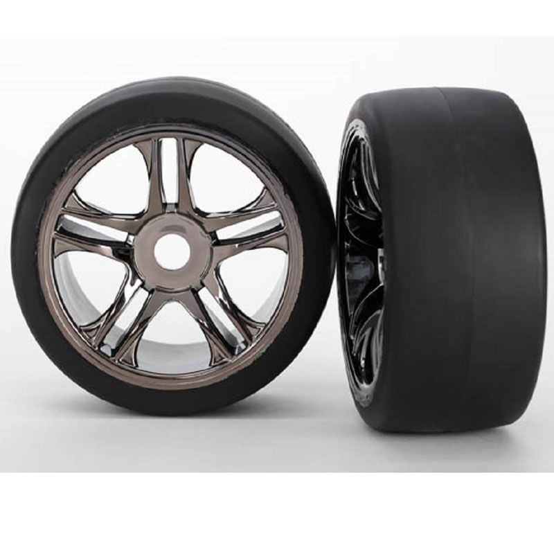 TRAXXAS  TYRES AND WHEELS ASSY REAR