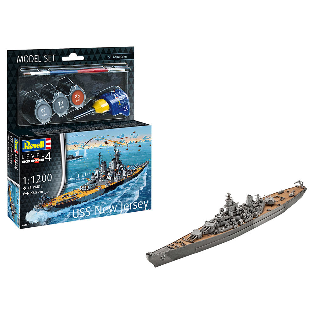 REVELL 1/1200 MODEL SET BATTLESHIP USS NEW JERSEY