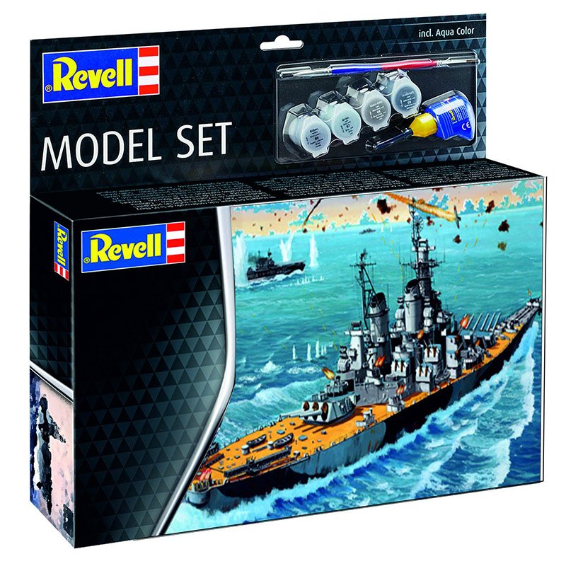 REVELL 1/1200 MODEL SET BATTLESHIP USS NEW JERSEY