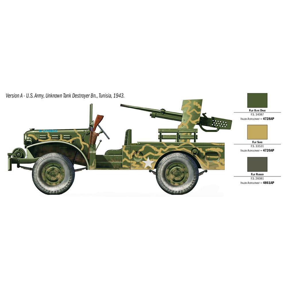 ITALERI 1/35 M6 GUN MOTOR CARRIAGE WC-55