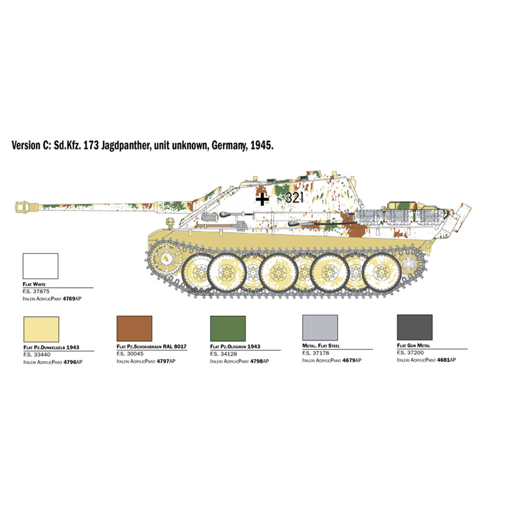 ITALERI 1/35 JAGDPANTHER W/WINTER CREW