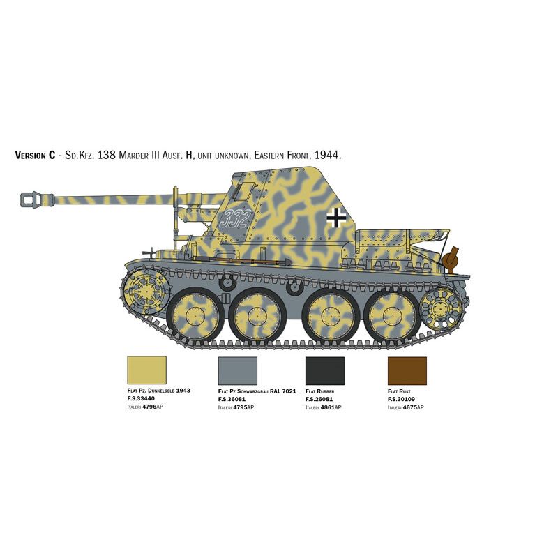 ITALERI 1/35 SD.KFZ 138 AUSF. H MARDER III W/CREW
