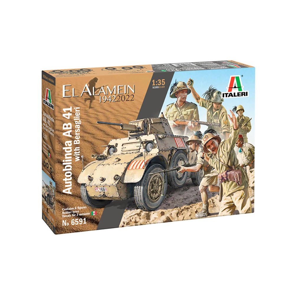 ITALERI 1/35 AUTOBLINDA AB 41 WITH BERSAGLIERI EL ALAMEIN