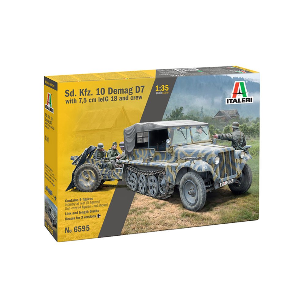 ITALERI 1/35 SD. KFZ. 10 DEMAG D7 WITH 7.5CM LEIG 18 AND CREW