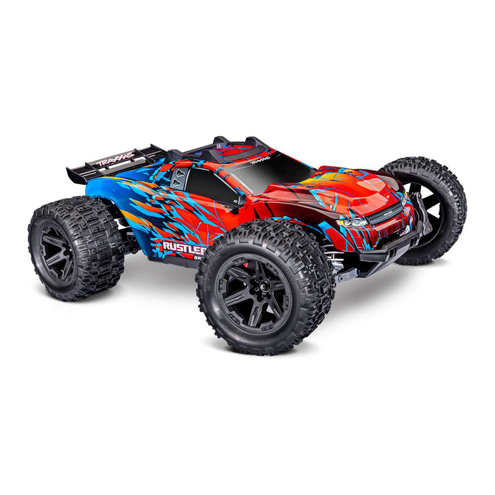 TRAXXAS RUSTLER 4X4 BRUSHLESS - RED