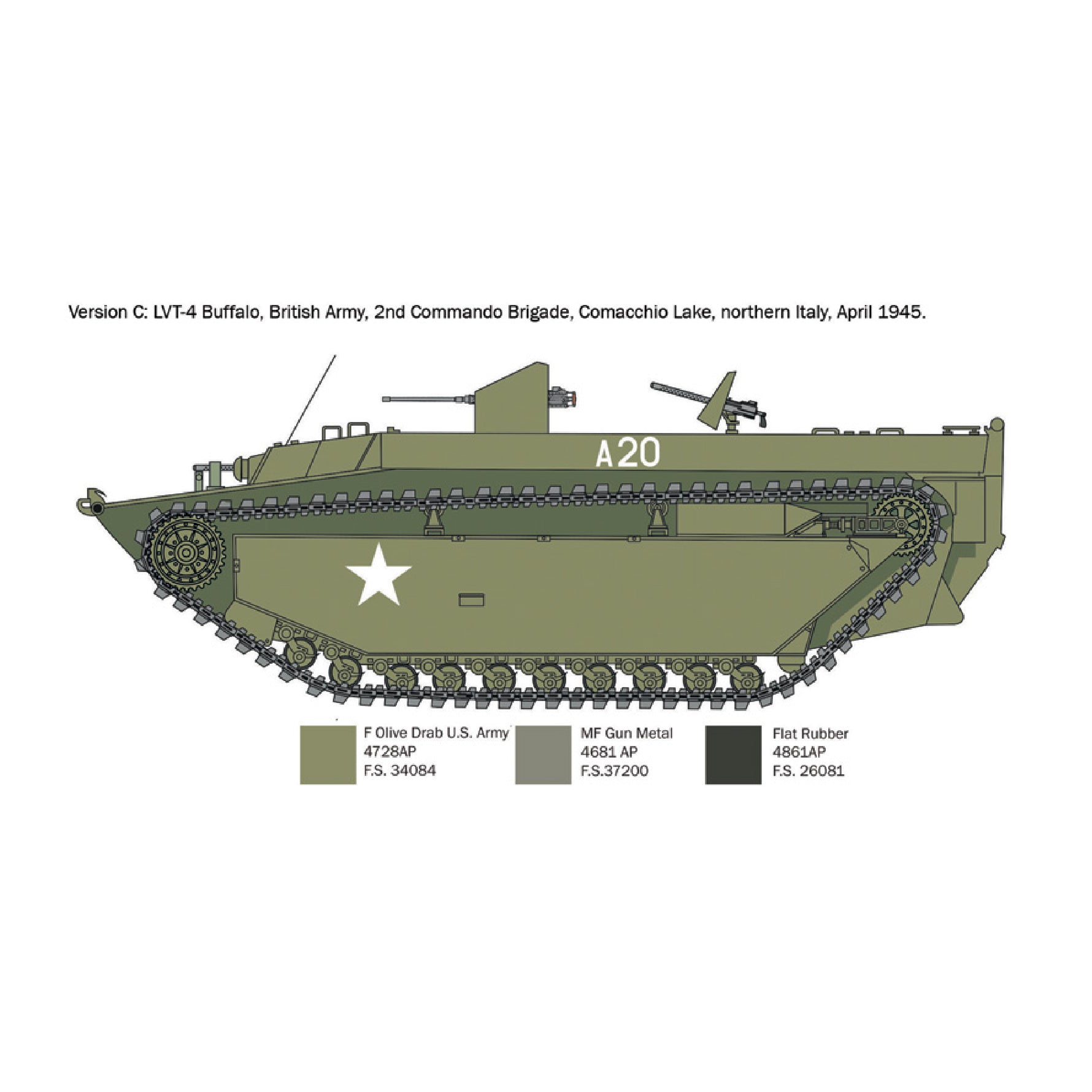 ITALERI 1/35 LVT-4 WATER BUFFALO (ETO)