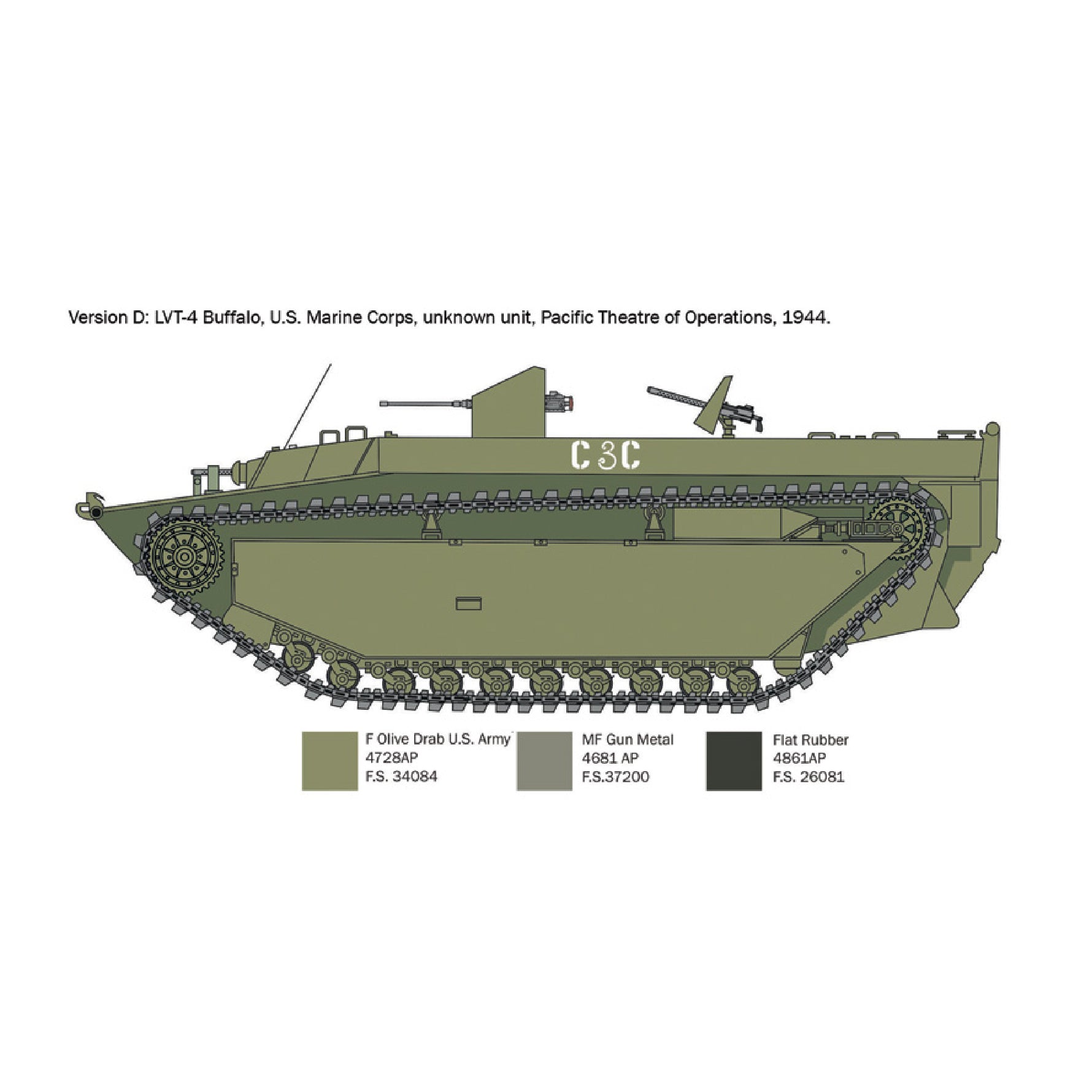 ITALERI 1/35 LVT-4 WATER BUFFALO (ETO)