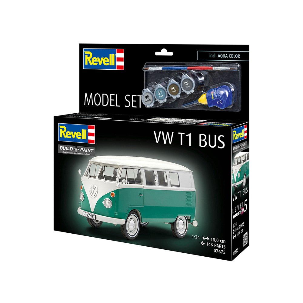 REVELL 1/24 MODEL SET VW T1 BUS
