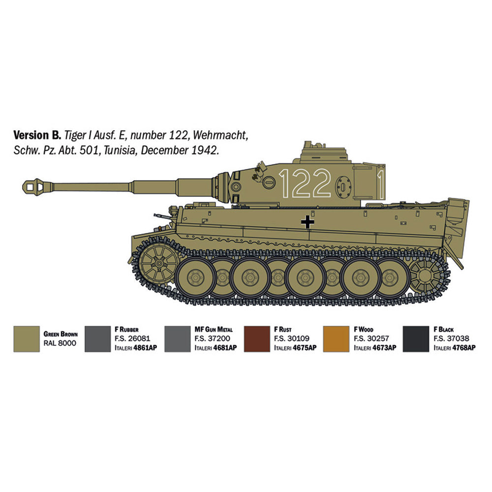 ITALERI 1/35 PZ. KPFW. VI TIGER I AUSF.E (TP) EARLY PRODUCTION