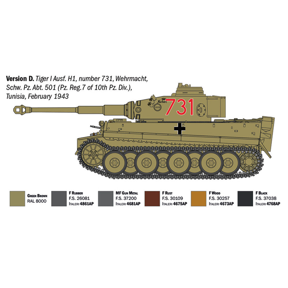 ITALERI 1/35 PZ. KPFW. VI TIGER I AUSF.E (TP) EARLY PRODUCTION