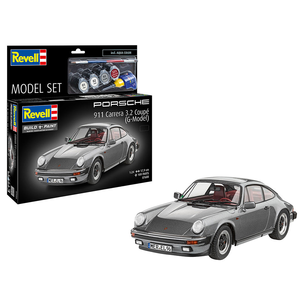 REVELL 1/24 MODEL SET PORSCHE 911 CARRERA 3.2 COUPE G-MODEL