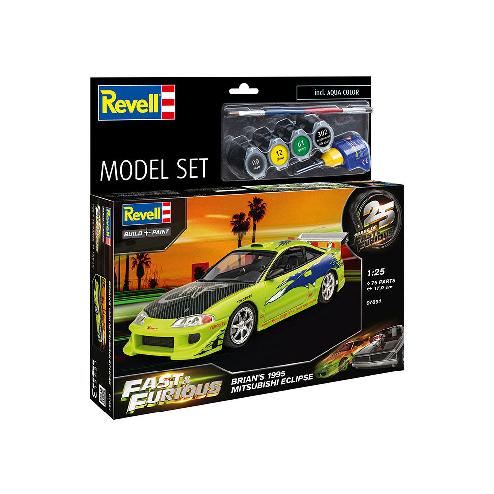 REVELL 1/25 MODEL SET FAST AND FURIOUS - BRIAN'S 1995 MITSUBISHI ECLIPSE