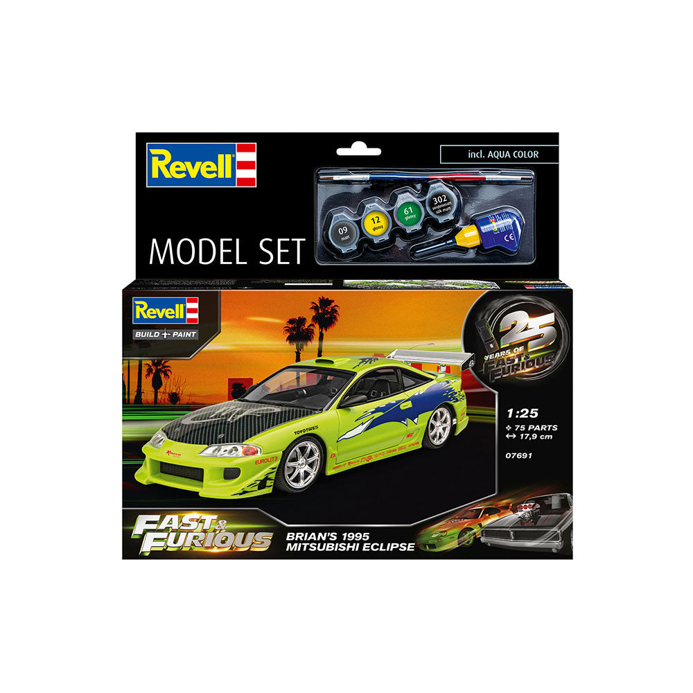 REVELL 1/25 MODEL SET FAST AND FURIOUS - BRIAN'S 1995 MITSUBISHI ECLIPSE
