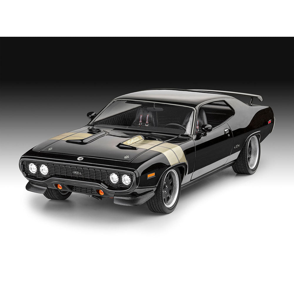 REVELL 1/76 MODEL SET FAST AND FURIOUS - DOMINIC'S 1971 PLYMOUTH GTX
