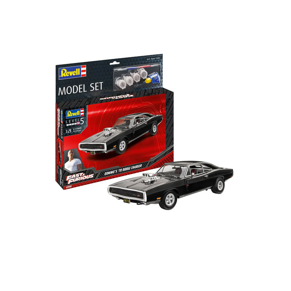 REVELL 1/25 MODEL SET FAST AND FURIOUS - DOMINIC'S 1970 DODGE CHARGER