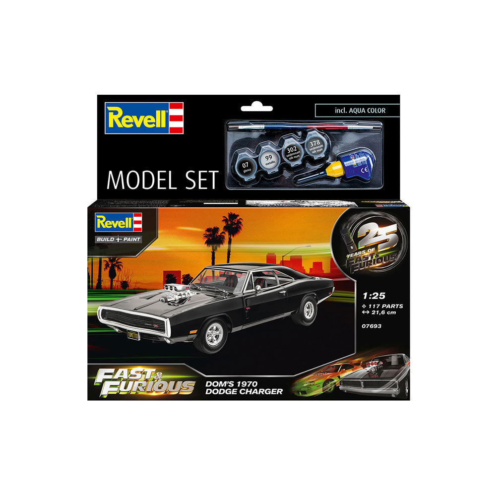 REVELL 1/25 MODEL SET FAST AND FURIOUS - DOMINIC'S 1970 DODGE CHARGER