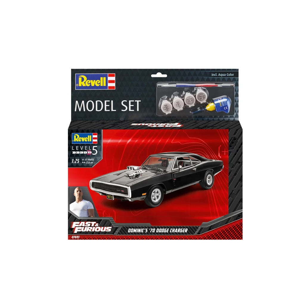 REVELL 1/25 MODEL SET FAST AND FURIOUS - DOMINIC'S 1970 DODGE CHARGER