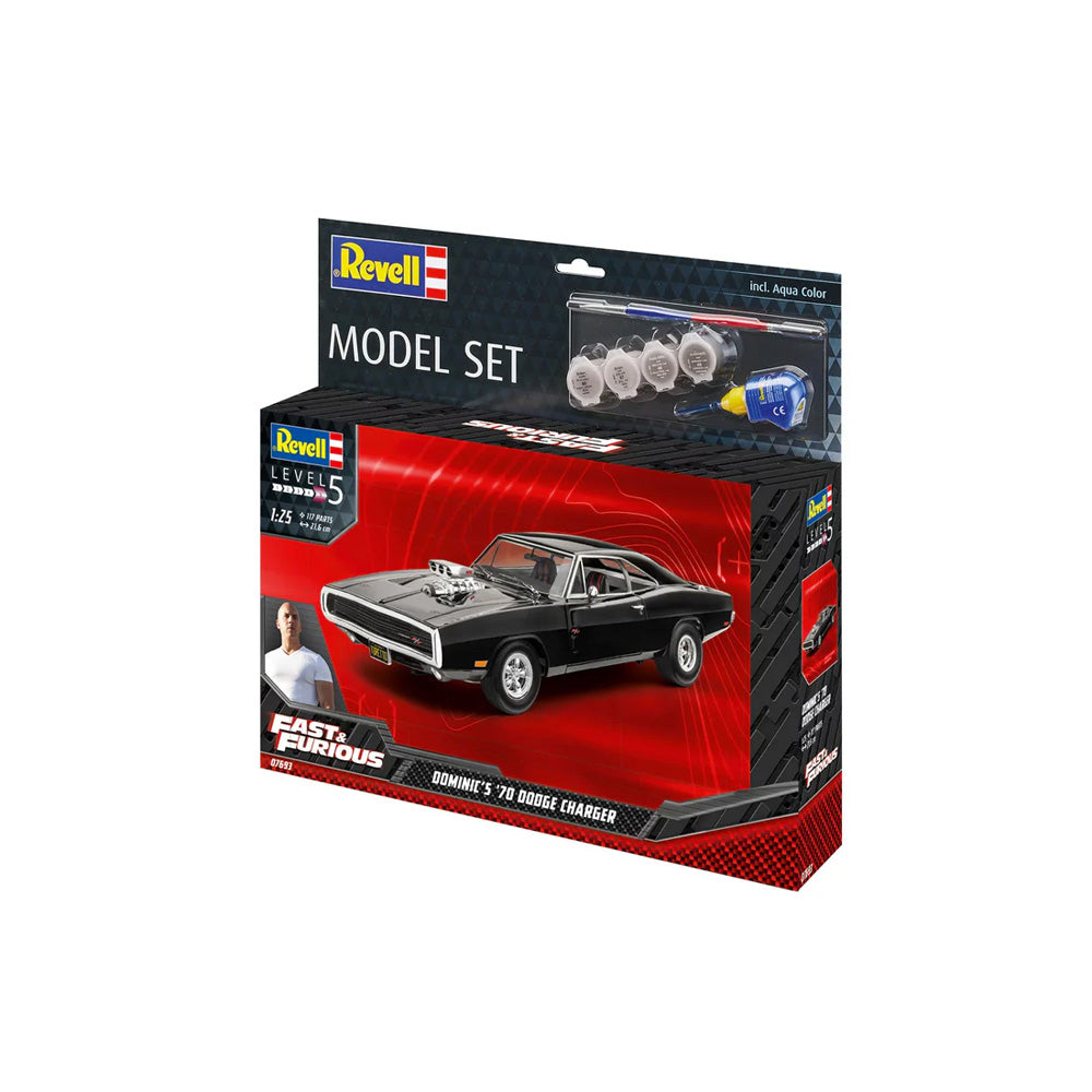 REVELL 1/25 MODEL SET FAST AND FURIOUS - DOMINIC'S 1970 DODGE CHARGER