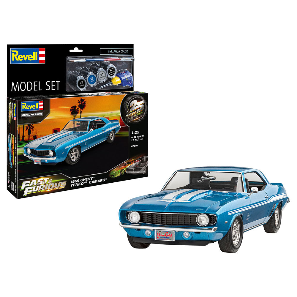 REVELL 1/25 MODEL SET FAST AND FURIOUS - 1969 CHEVY CAMARO YENKO