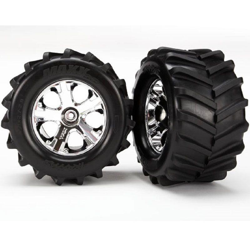 TRAXXAS TIRES AND WHEELS ASSEMBLED