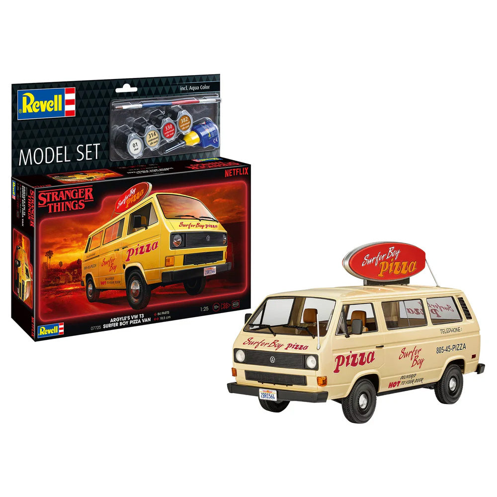 REVELL 1/25 MODEL SET VW T3 BUS SURFER BOY - STRANGER THINGS