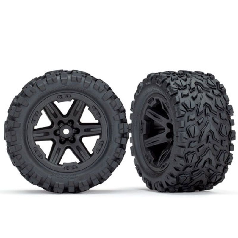 TRAXXAS T&W ASSMB 2.8' RXT BLK TALON EXTRM (2)