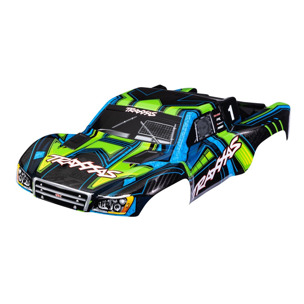 TRAXXAS BODY SLASH 4X4 GRN/BLUE CLIPLESS