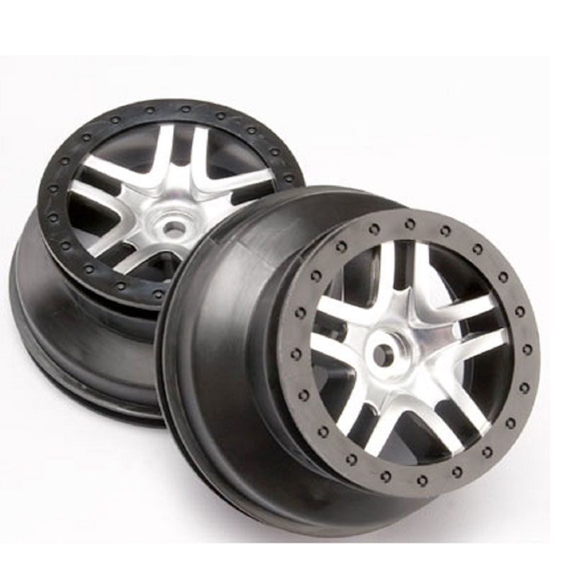 TRAXXAS VWHEELS SATIN CHROME DUAL PROFILE SLASH
