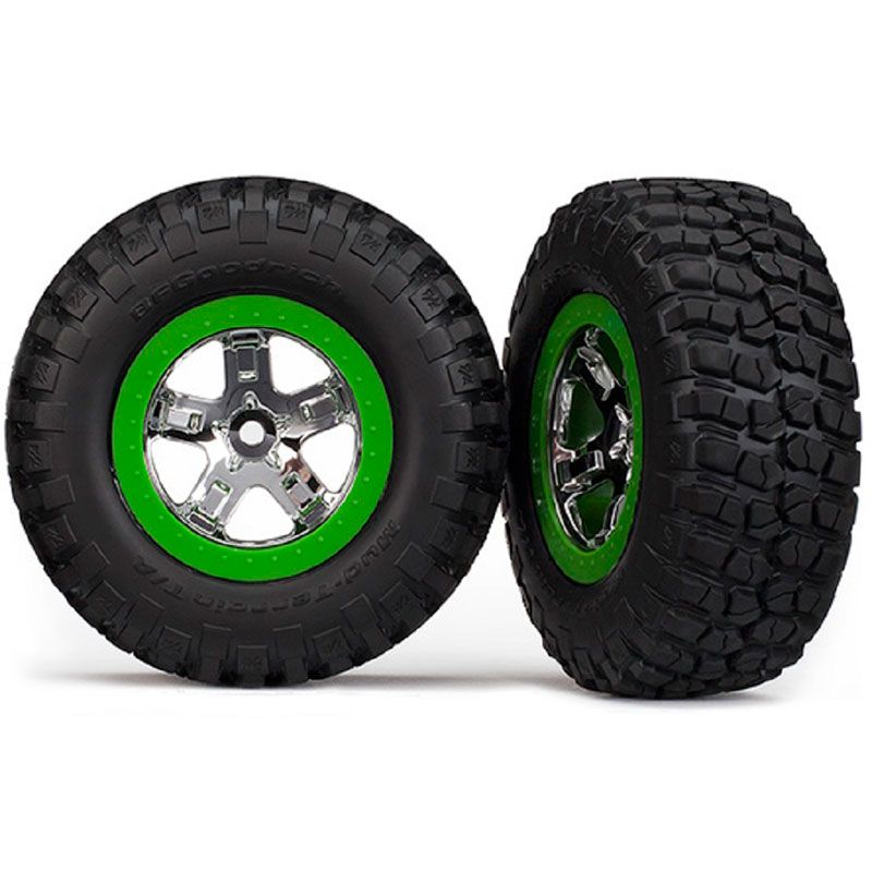 TRAXXAS TYRE & WHEEL ASSY GLUED (SCT)