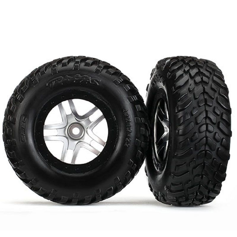TRAXXAS T&W S1 COMPOUND SCT SPLIT-SPOKE SATIN CHRM BLK BEADLOCK DUAL PROFILE