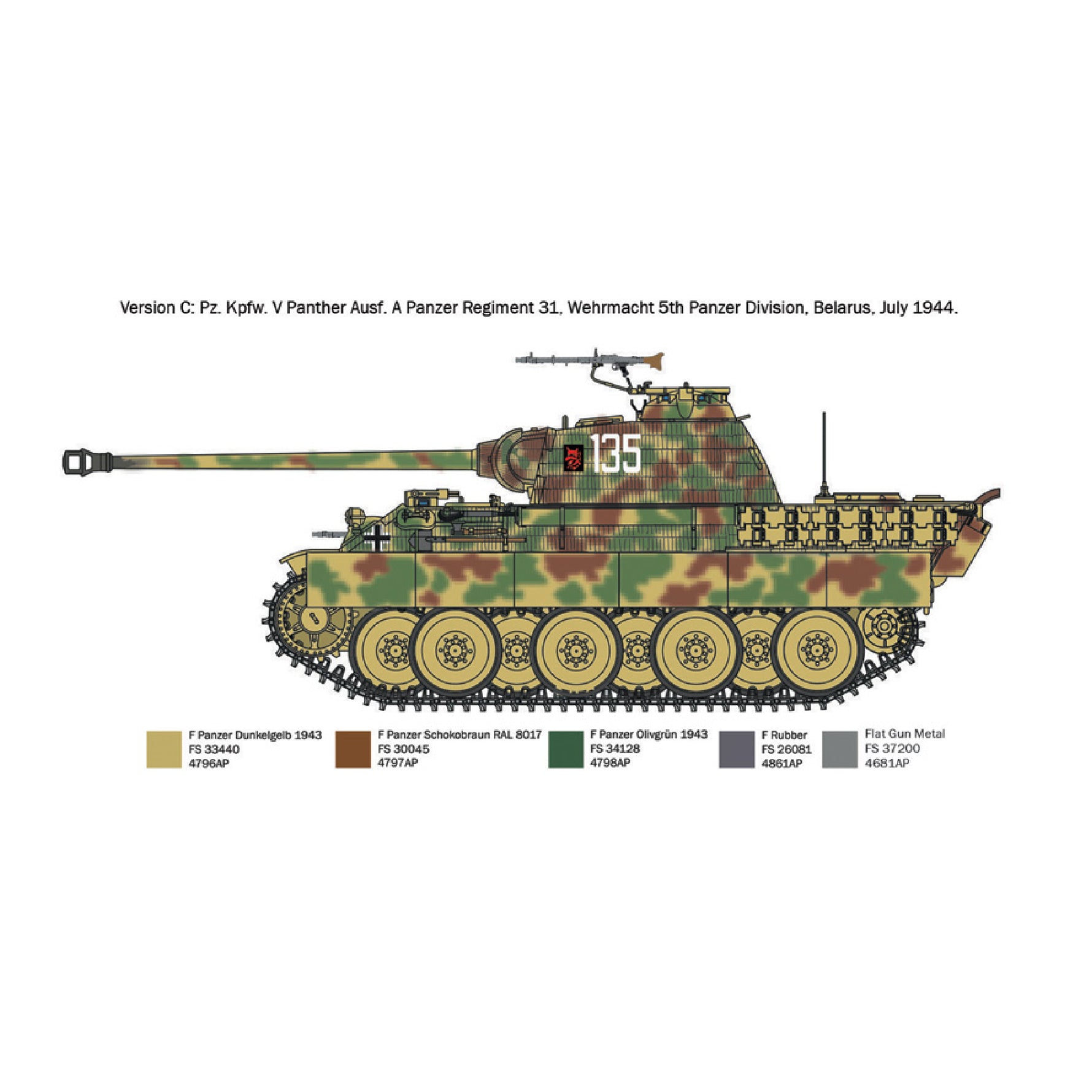 ITALERI 1/72 PANZERKAMPFWAGEN V PANTHER AUSF.A