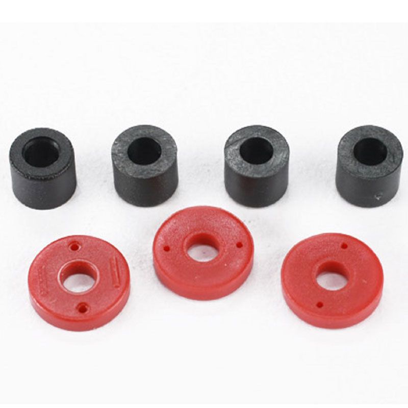 TRAXXAS PISTON DAMPER (2X0.5MM HOLE RED) (4)/ TRAVEL LIMITERS (4)