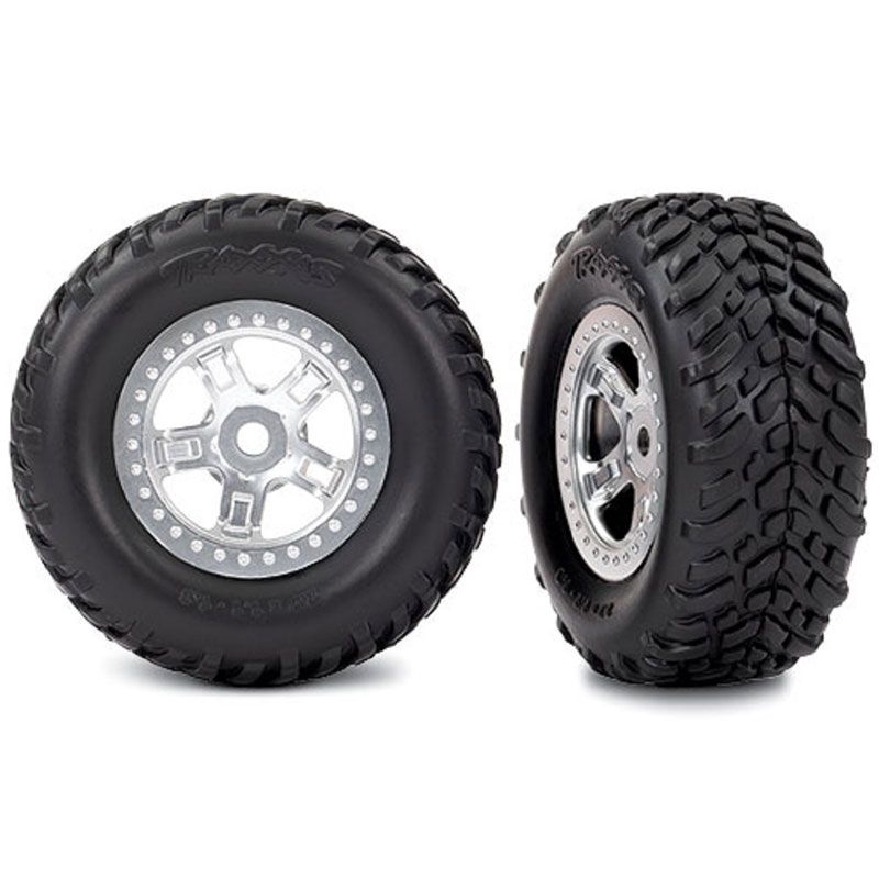 TRAXXAS TYRES AND WHEELS ASSY GLUED