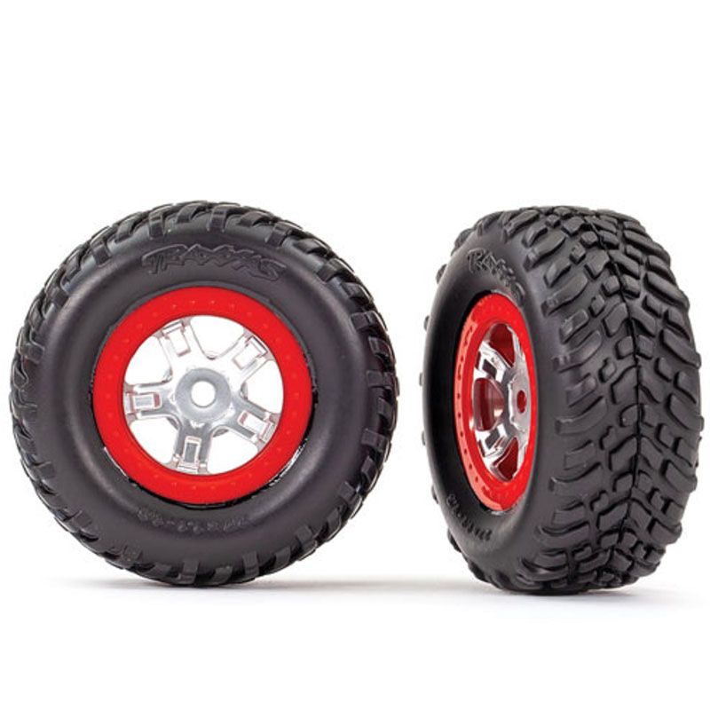 TRAXXAS  TYRES AND WHEELS ASSY GLUED