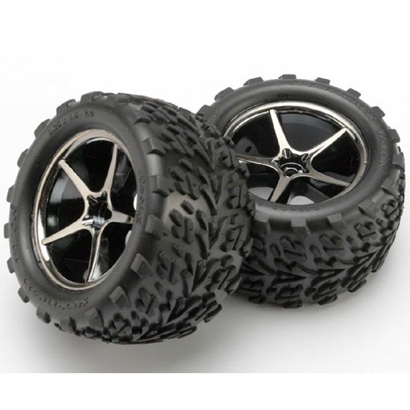 TRAXXAS TYRES AND WHEELS ASSY GLUED