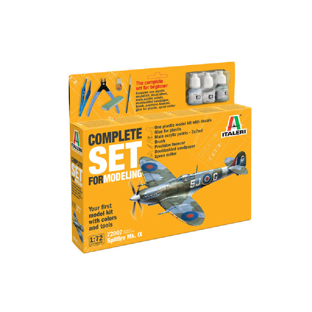 ITALERI 1/72 SUPERMARINE SPITFIRE MK. IX - COMPLETE MODELING SET