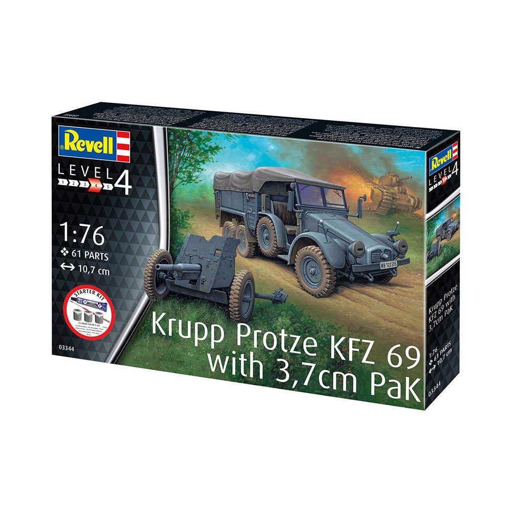 REVELL 1/76 STARTER KIT KRUPP PROTZE KFZ 69 WITH 3.7CM PAK