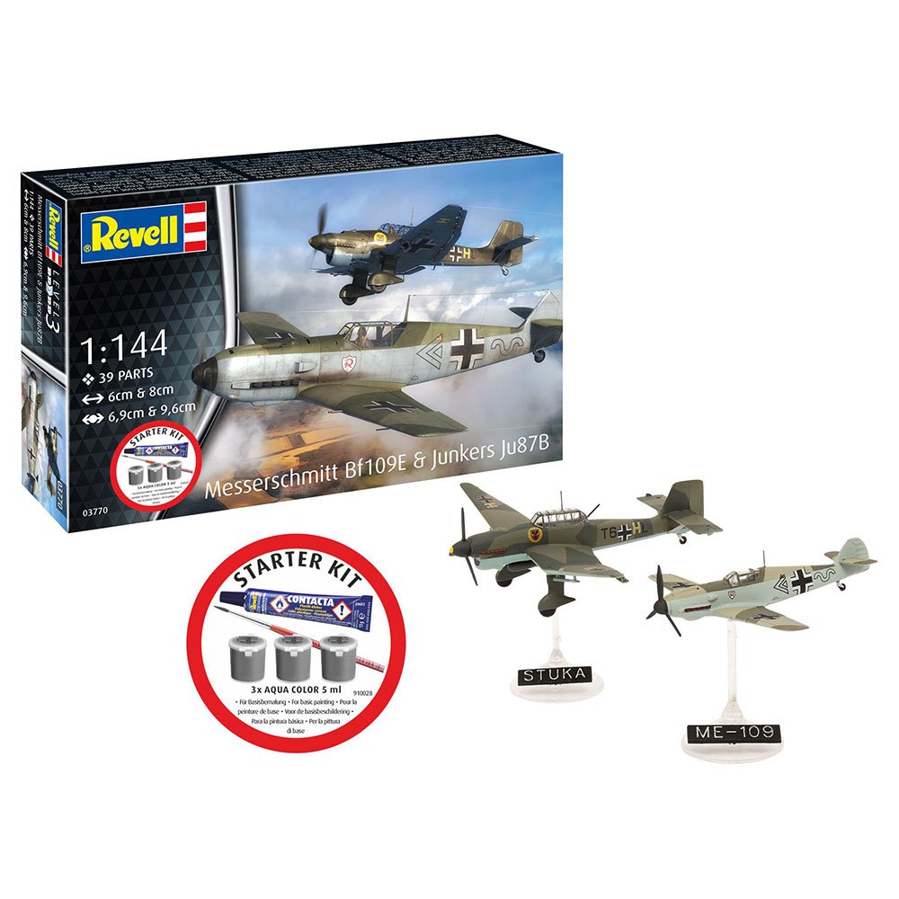 REVELL 1/144 STARTER KIT MESSERSCHMITT BF109E AND JU87B STUKA