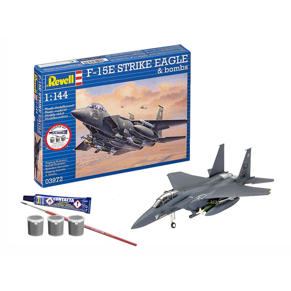 REVELL 1/144 STARTER KIT F-15E STRIKE EAGLE AND BOMBS
