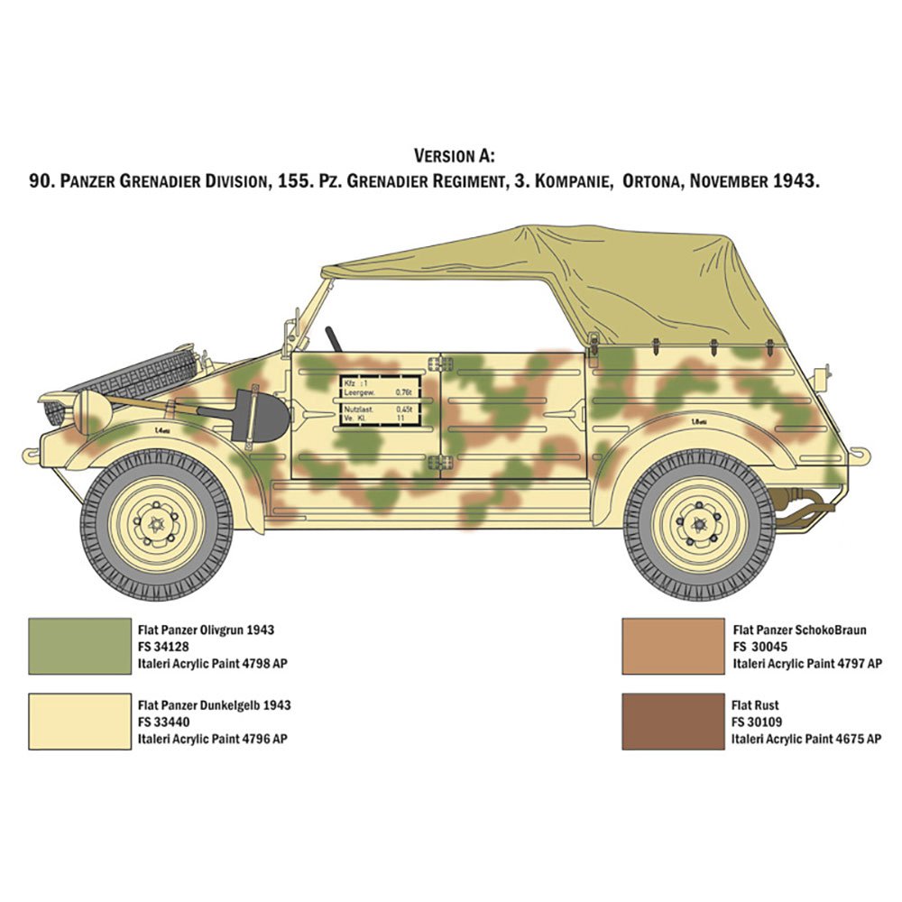 ITALERI 1/9 KDF.1 TYPE 82 KUBELWAGEN