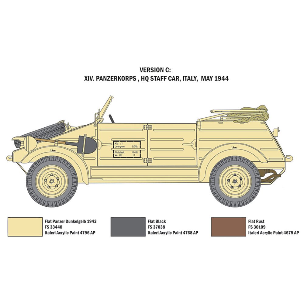 ITALERI 1/9 KDF.1 TYPE 82 KUBELWAGEN