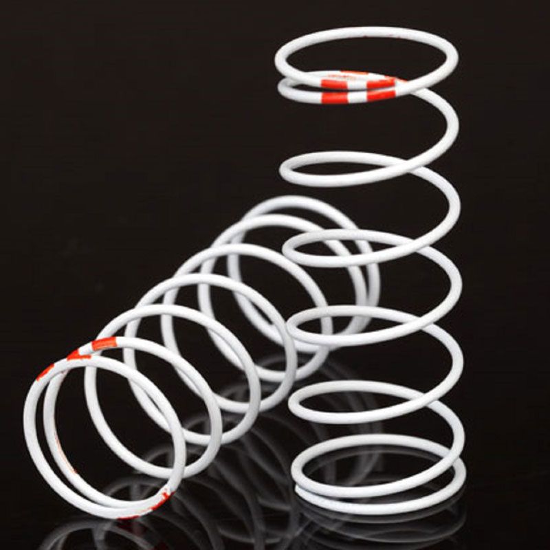 TRAXXAS SPRNG SHOCK WHT GTR LNG-0.623 R.ORNG1 PAIR