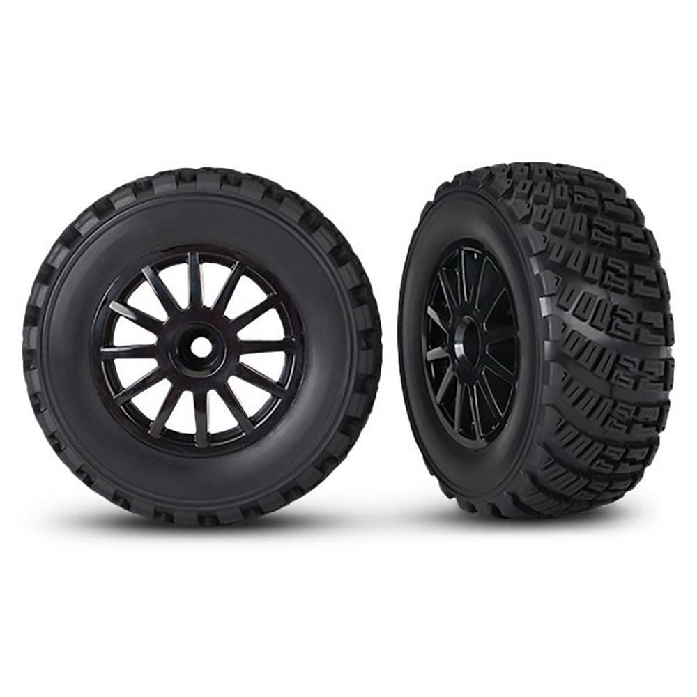 TRAXXAS TYRES & WHEELS ASSEMBLED GLUED (WHITE WHEELS) BF GOODRICH RALLY