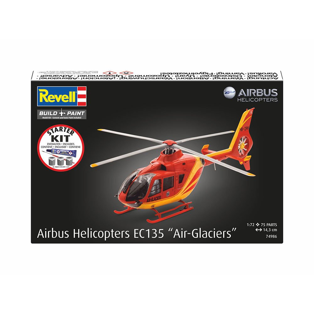 REVELL 1/72 STARTER KIT AIRBUS HELICOPTERS EC135  AIR-GLACIERS