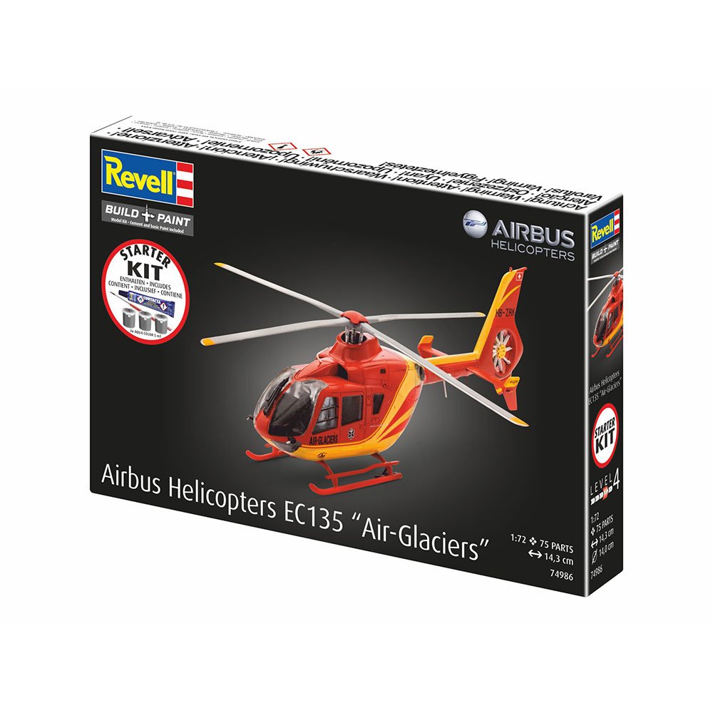 REVELL 1/72 STARTER KIT AIRBUS HELICOPTERS EC135  AIR-GLACIERS